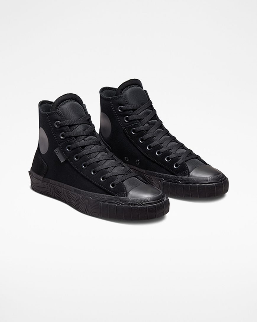 Women's Converse Chuck Taylor Alt Star Wavy High Top Shoes Black / Deep Grey / Black | AU EC618J